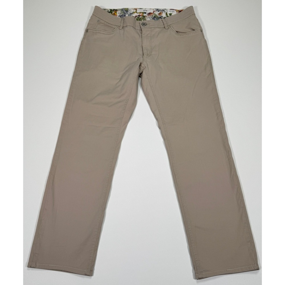 BRAX Chuck Mens Chino Pants 32x32 Fit 31x27 Tan Modern Fit Stretch Trousers